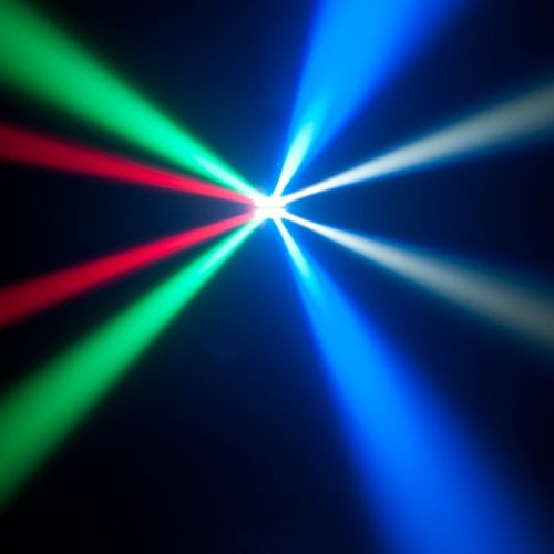 Effet lumineux LED Spider - 8 LED RVBB - Modes DMX & Audio