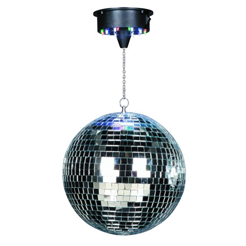 Boule à facettes 30cm + moteur LED RVBB