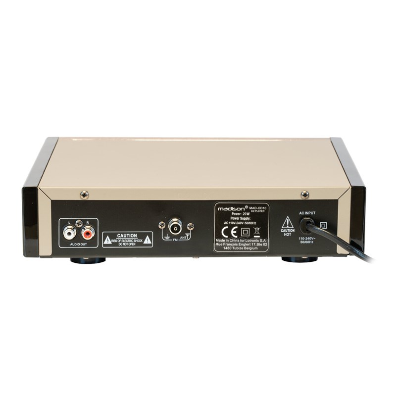 Lecteur CD MP3 avec tuner FM 30 mémoires et télécommande - MAD-CD10 Connectiques