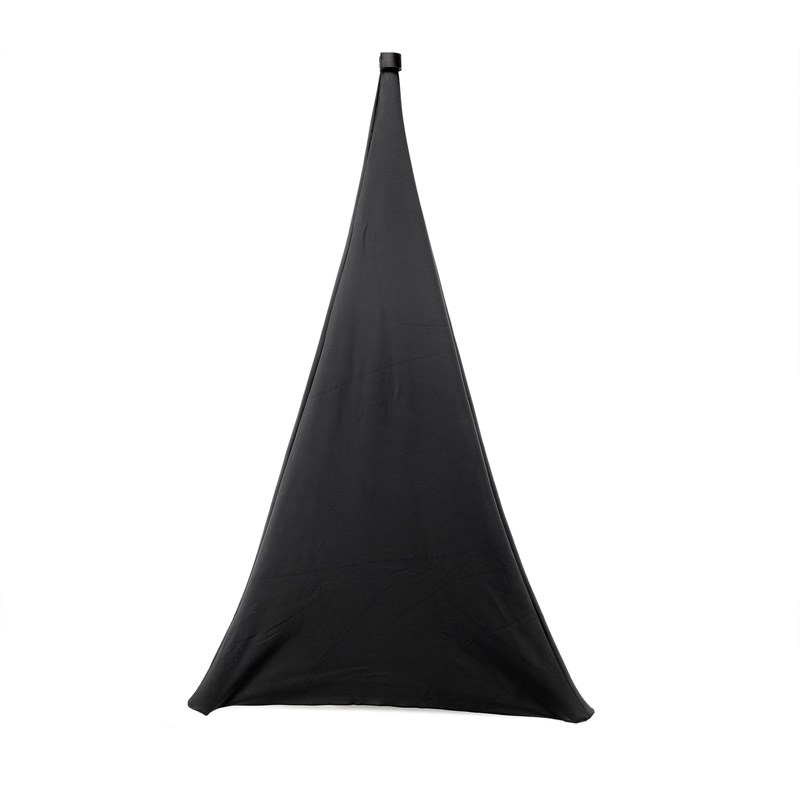 Triangulaire en lycra noir pour pied ou support enceinte