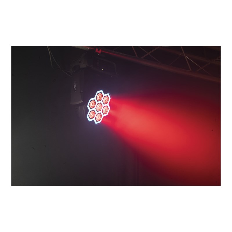 Lyre Wash LED 7x12W effet rouge