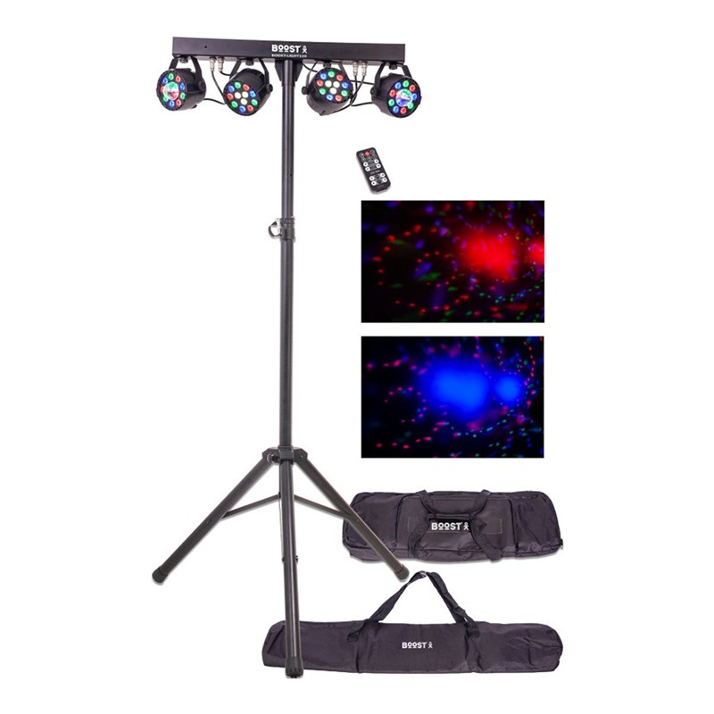 Pack 4 effets lumière LED sur support - RGBW