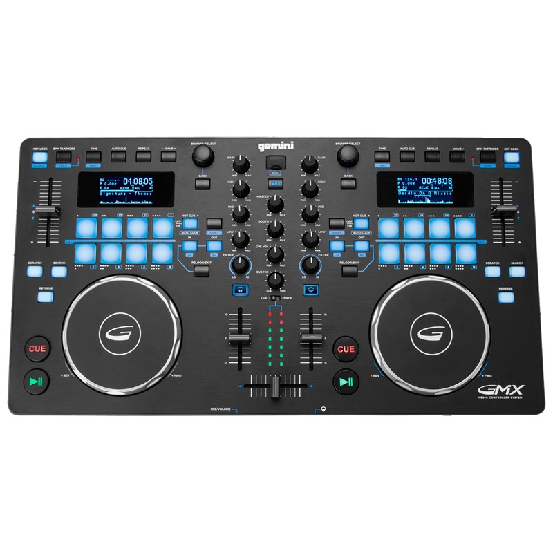 GEMINI Contrôleur DJ USB 2 voies avec carte son intégrée