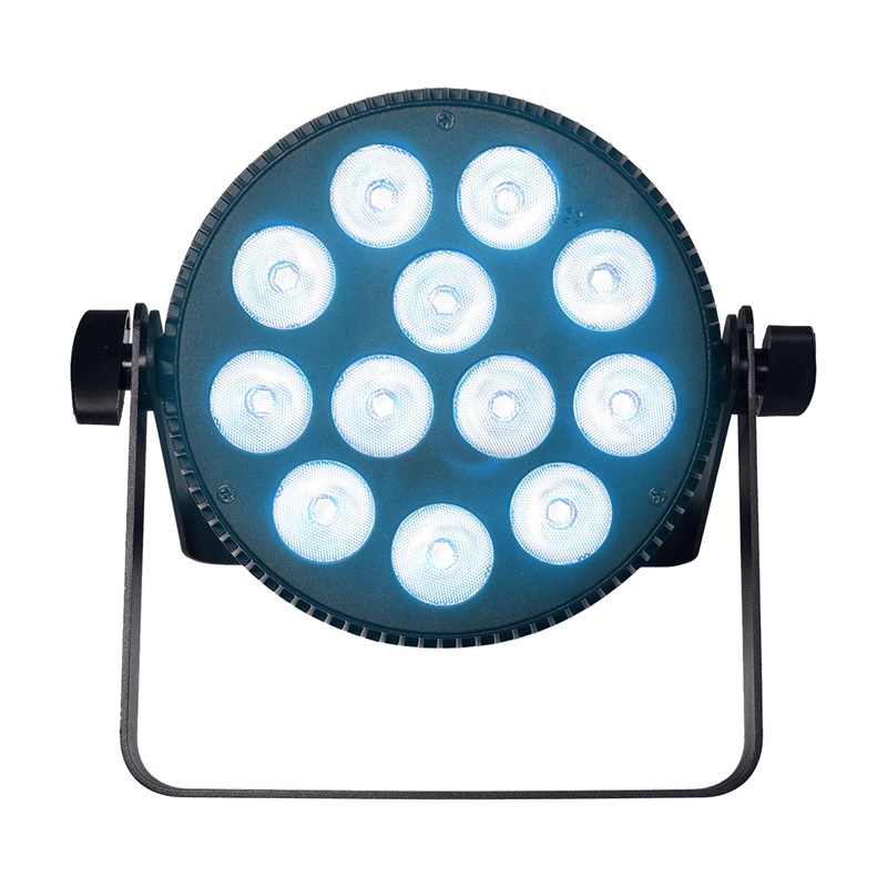 Projecteur LED plat 12x10W RGBW - IR - DMX - lyre - couleurs