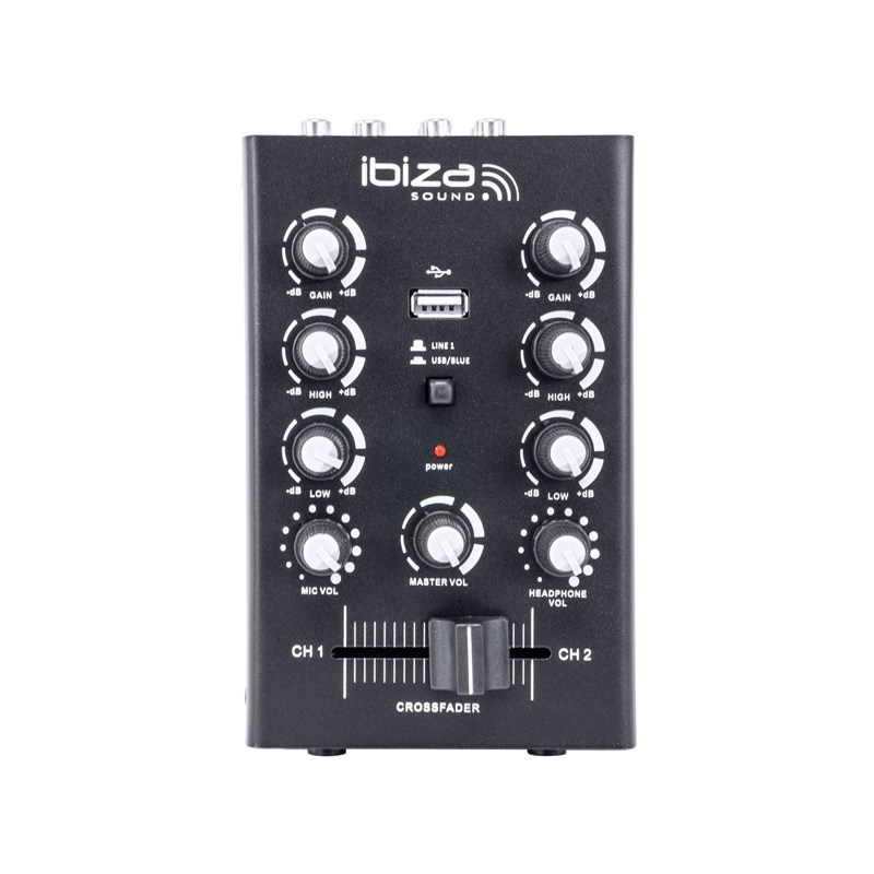 Table de mixage DJ 2 canaux avec EQ & Crossfader compact