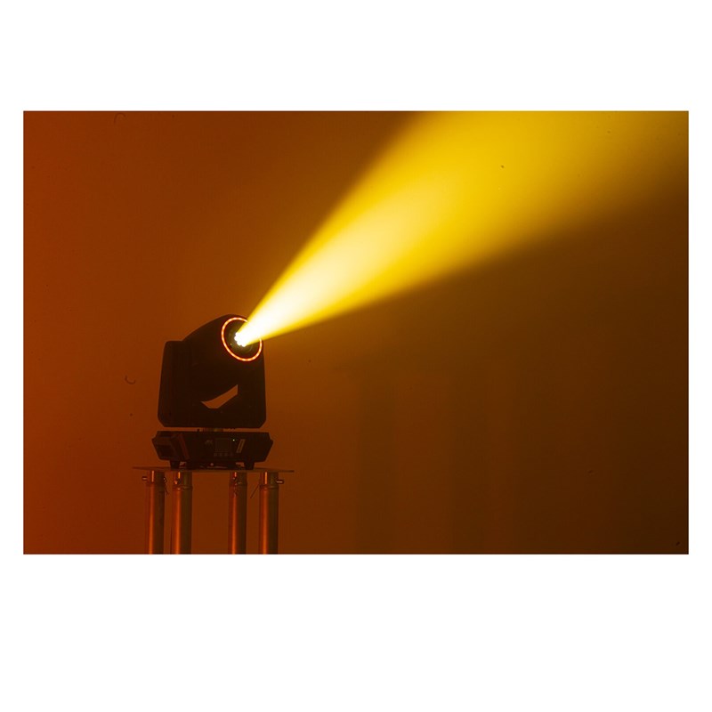 Lyre Spot Zoom 240W LED Blanche + Effets RGB Flight Case - jaune