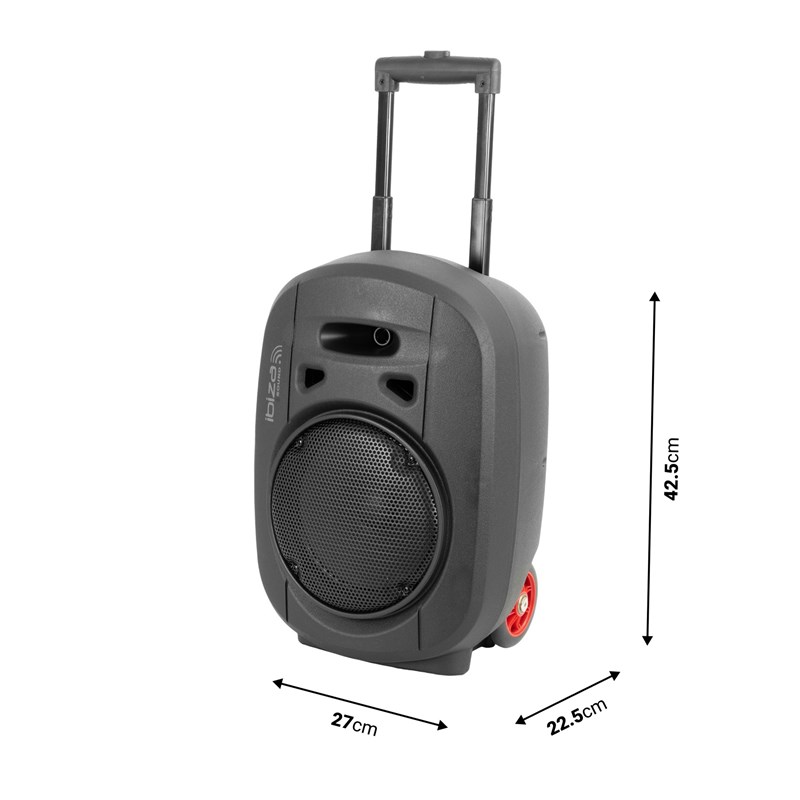 Sono portable autonome 8" - dimensions