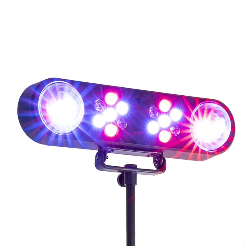 Pack jeu de lumière 4 effets LED avec pied et télécommande - MOOVING