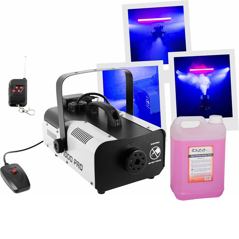 Pack Machine à fumée 1000W - Liquide haute densité 5L