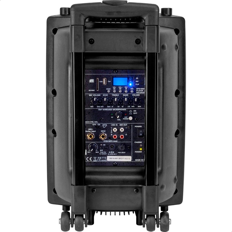Système portable 10”/25cm - 500W - Micro main VHF & filaire enceinte