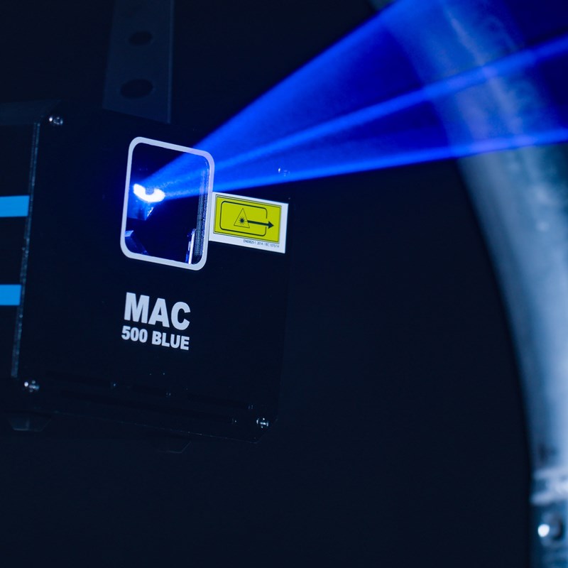 Laser bleu 500mW - DMX 10 canaux - Effets auto fête