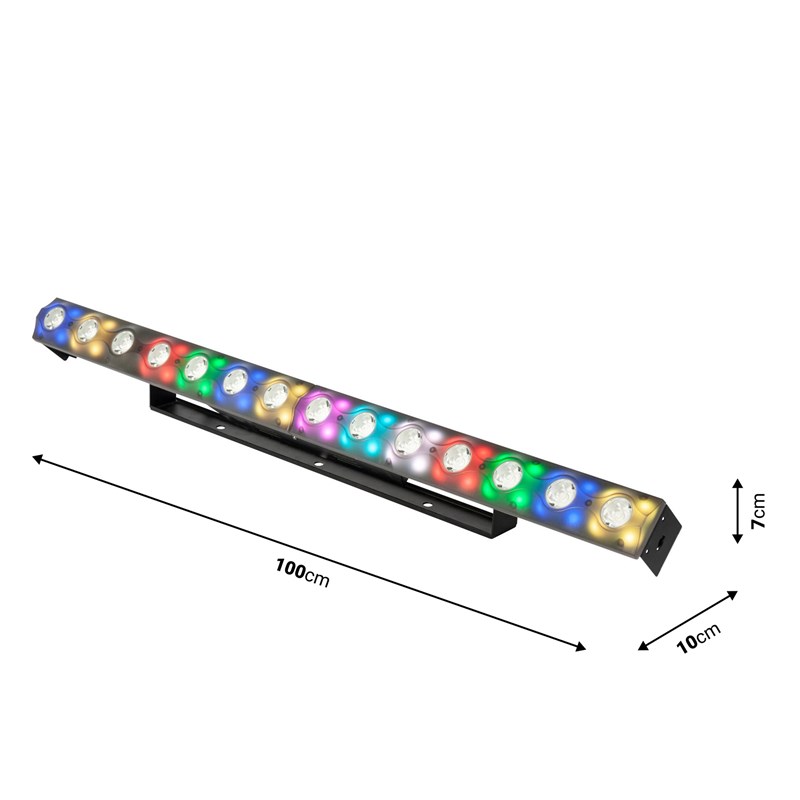 Barre LED 2-en-1 Matricable Blanc Chaud + RVB - dimension