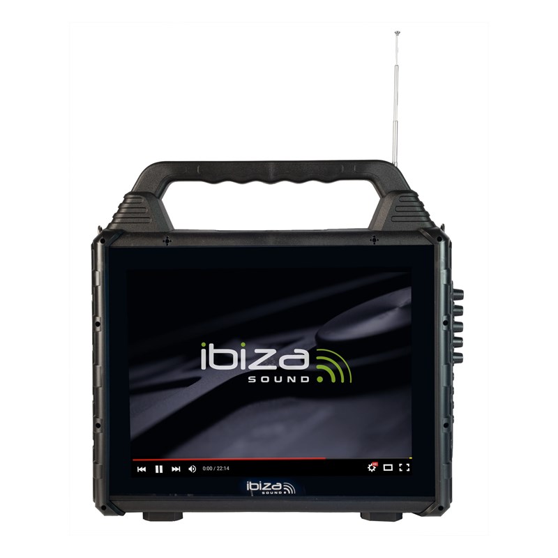 Système Karaoké avec écran 14'' - 2 micros sans fil 2-en-1