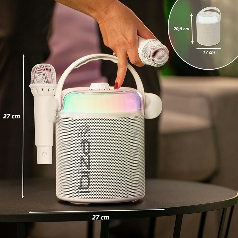 Pack Enceinte karaoké Bluetooth 120W - Effet Astro LED