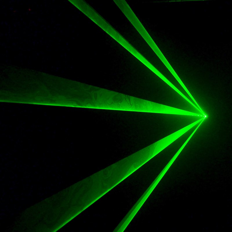 Laser vert animation 80 mW - 200 programmes - DMX rayon