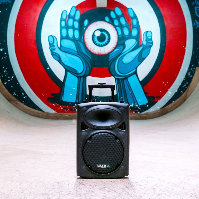 Système portable 15”/38cm - 800W - Micro main et micro tête UHF - TWS roulettes