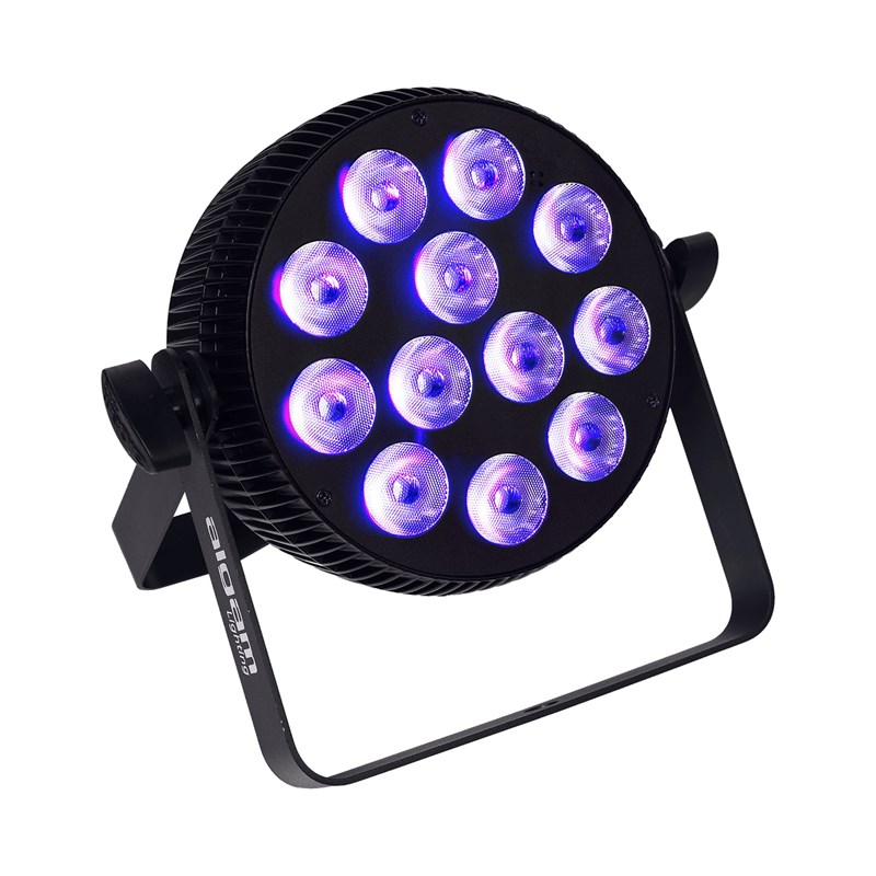Projecteur LED plat 12x10W HEX - IR - DMX - lyre - UV