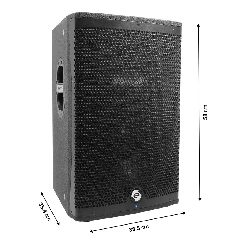 Enceinte amplifiée 12” - 1000W RMS - DSP intégré - Elokance - ePro 12 A dimensions