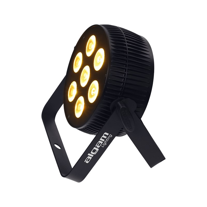Projecteur PAR LED - 7x10W 6-en-1 RGBWAU plat