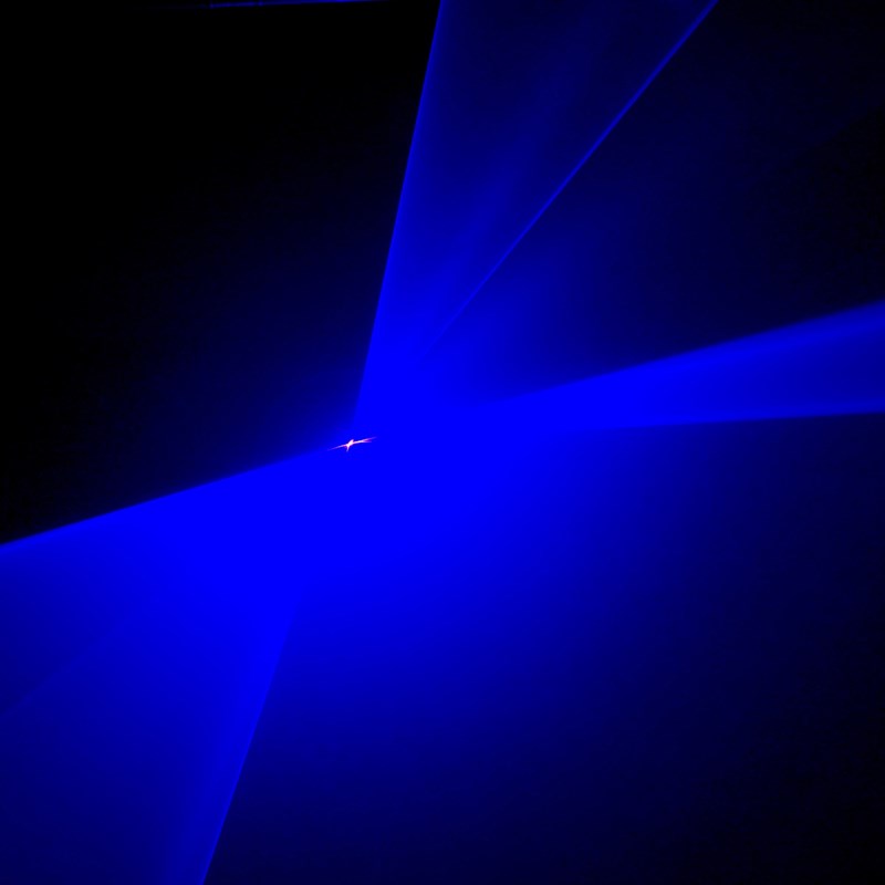 Laser bleu 500mW - DMX 10 canaux - Effets auto soirée