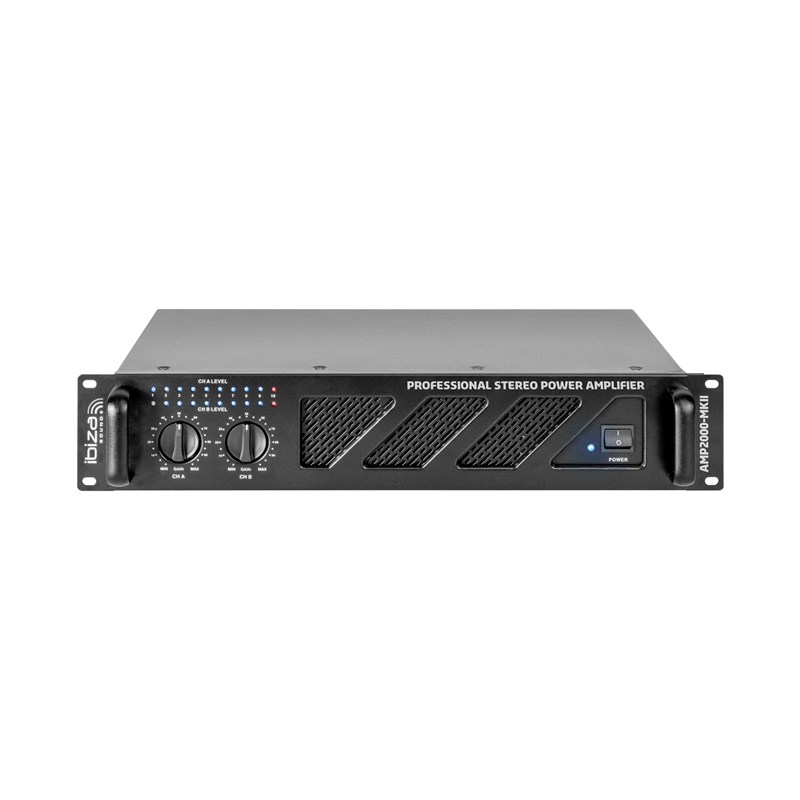 Amplificateur sono 2 x 1500W - Format rack 2U DJ Soiree