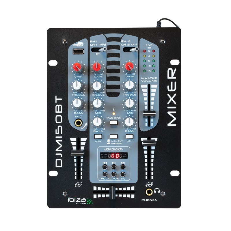 Pack Ampli SONO IBIZA SOUND AMP600-MKII 2x480W - 960W TOTAL + Table de Mixage DJM150USB-BT USB - Son