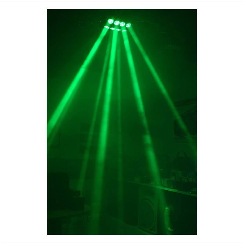 Effet de lumière spider Ibiza light QUAD8-FX DMX - vert