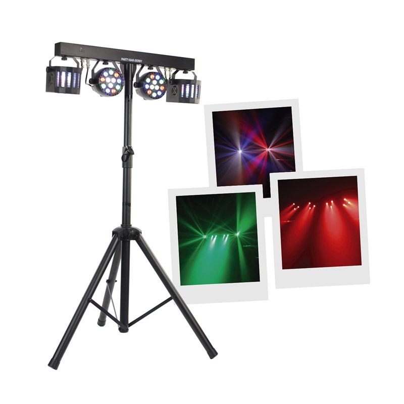 Portique d'éclairage - 2 projecteurs LED - 2 Nano Derby soirée