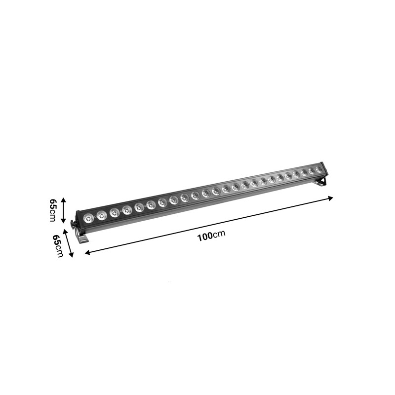 Barre LED Multicolore - 24x3W RGB