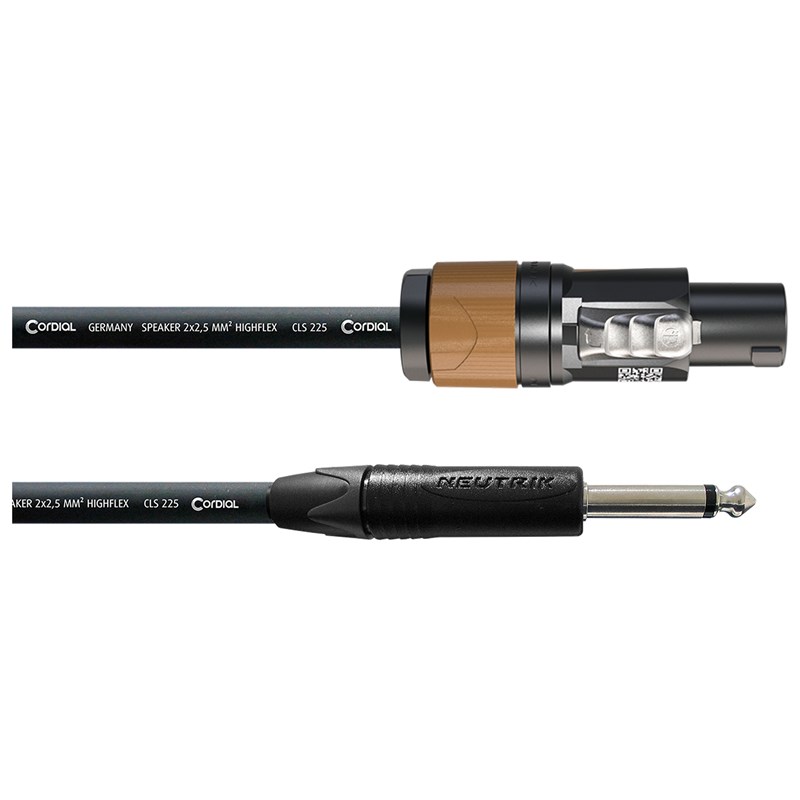 Câble HP 2,5mm² Speakon 2 pts / Jack 6,35 mm – 5 m