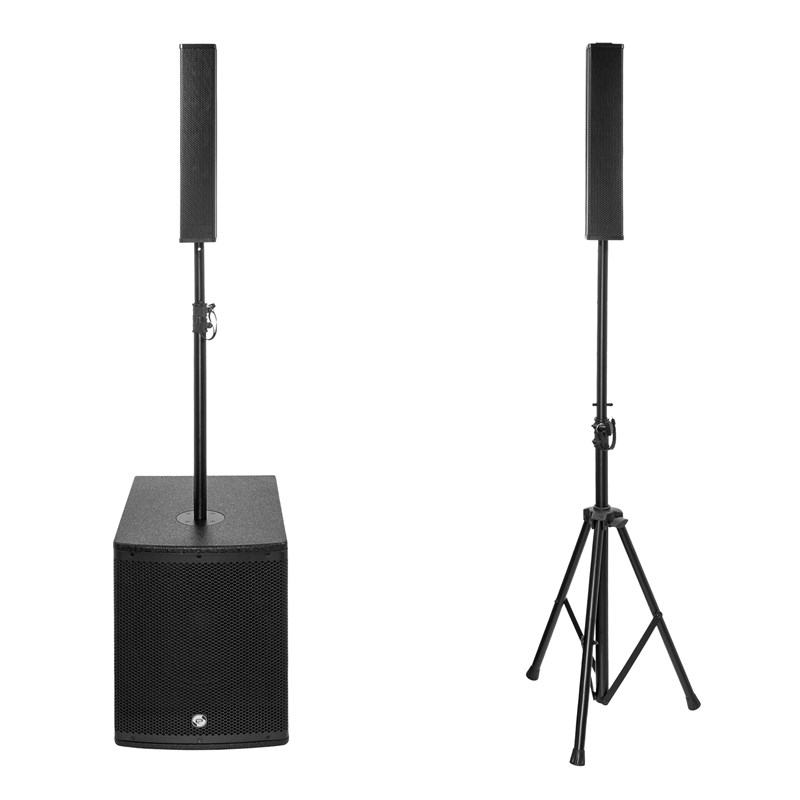 Système sono colonne 2.1 - 1600W - caisson 12" & BT - Elokance - e-Slim 212 complet