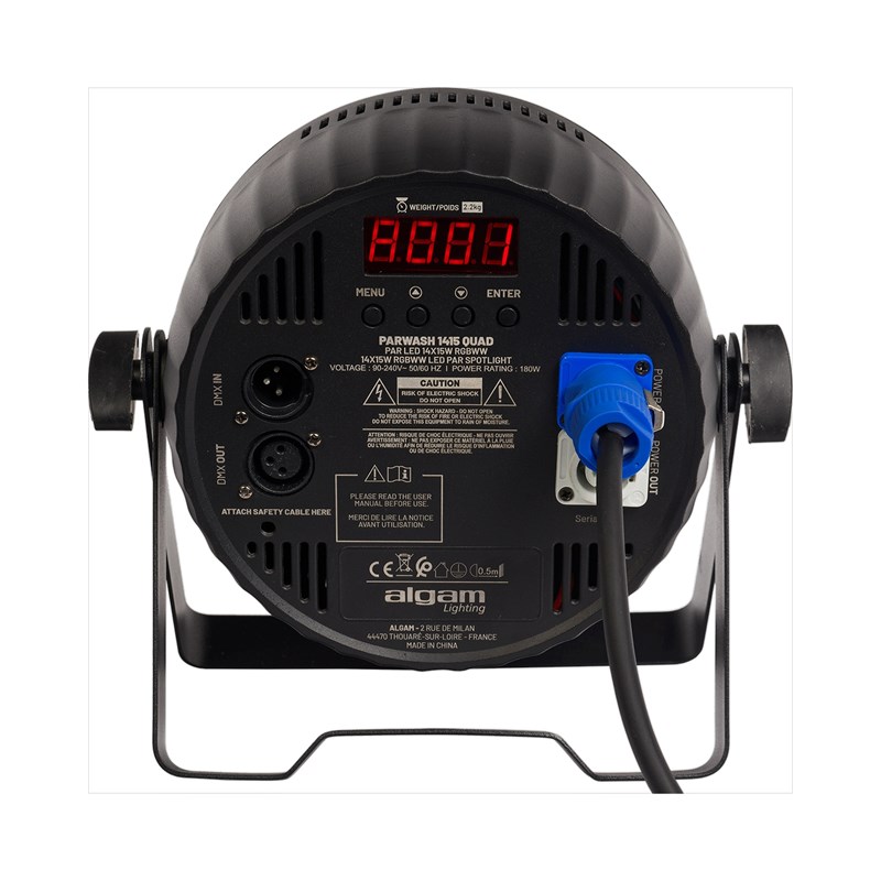 PAR LED Wash 4-en-1 - 14 x 15W RGBWW connectique