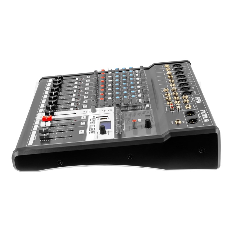 Console de mixage 10 canaux avec multi-effets, USB 2.0, Bluetooth - coté