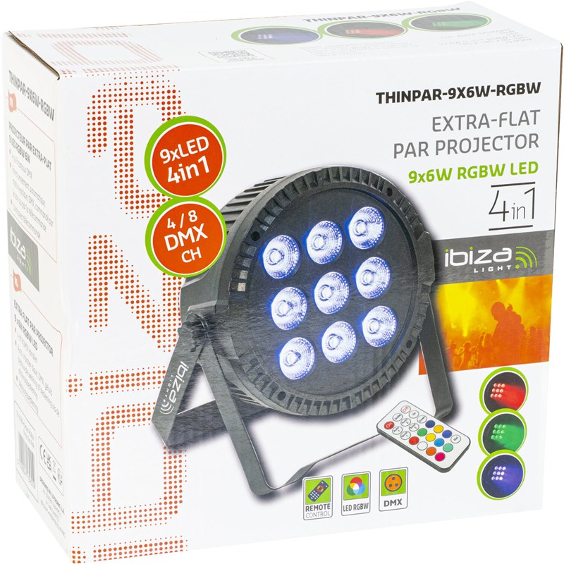 Projecteur Ibiza Light THINPAR-9X6-RGBW - CARTON