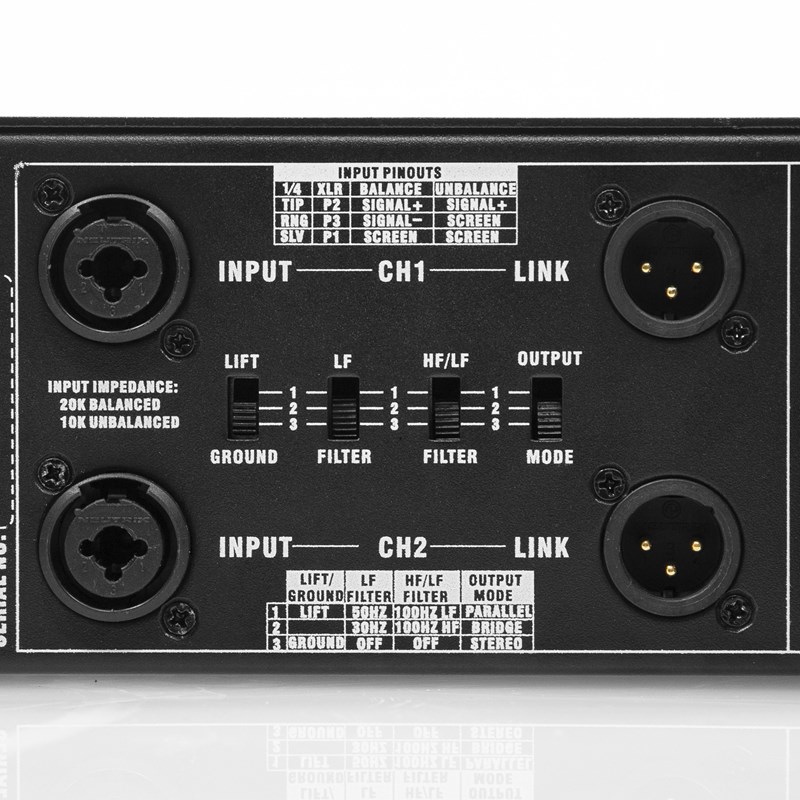 Amplificateur sonorisation 2 canaux - 800W - HP/LP - Elokance - HA 1600 entrée