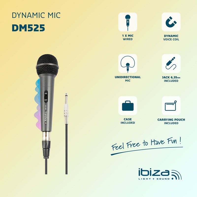 Microphone dynamique cardioïde XLR - Jack 6,35 mm - infos