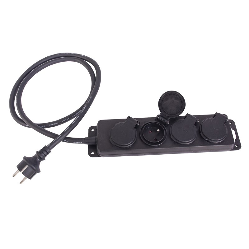 AFX - MS4FR-IP Multiprise 4 voies 1,5 m IP44 avec prises françaises