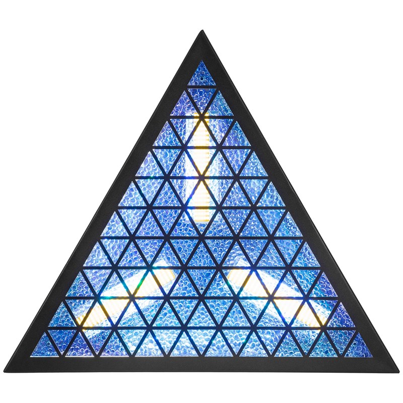 Effet LED triangulaire - 3x60W ambre + 24 RGB - Amber-T - face