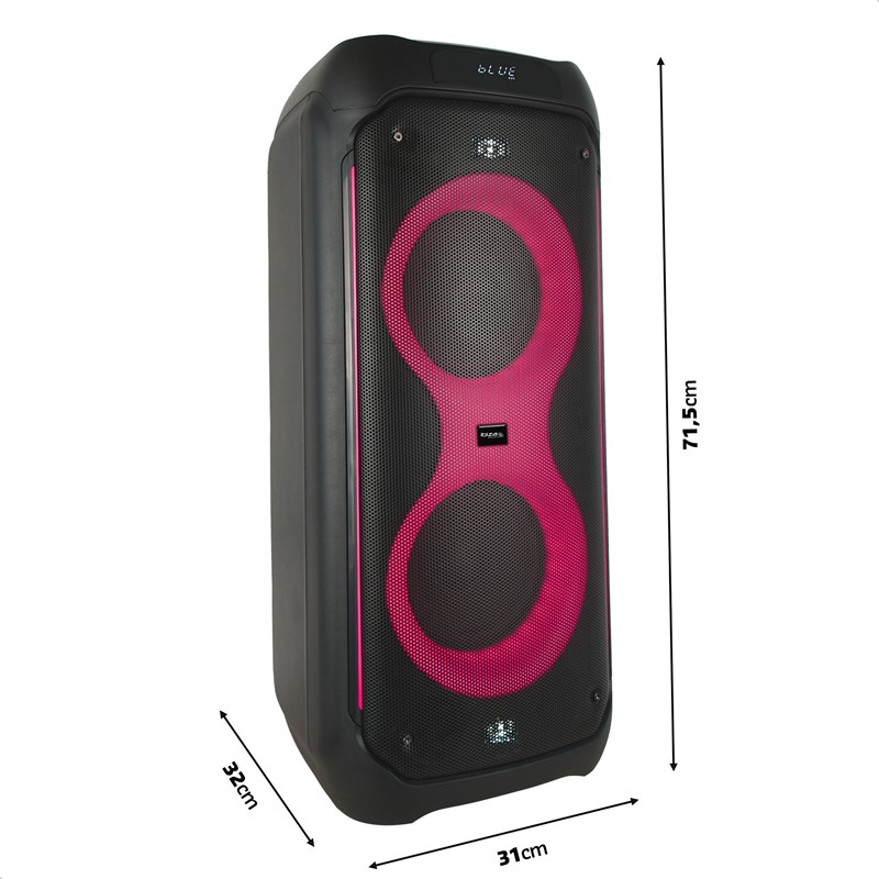 Enceinte BT 2 x 8''/20cm 800W - Sur batterie rechargeable