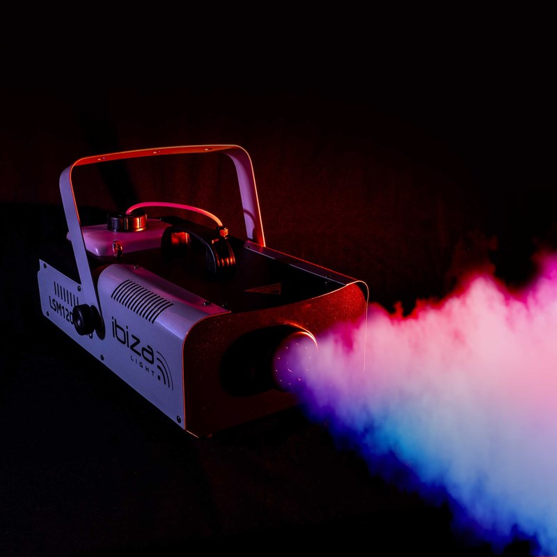 Machine à fumée pro 1200W - DMX, programmable, 2 télécommandes timer