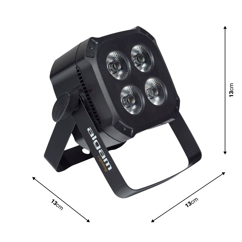 Projecteur Par LED compact 4 x 6W RGBW avec télécommande - dimension