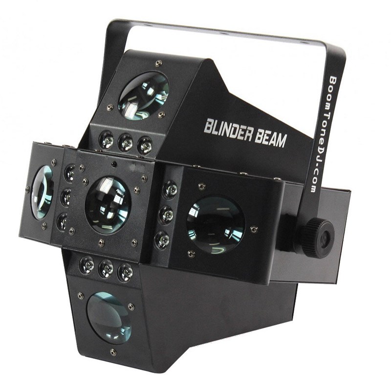 Effet LED RGBW Beam + strobe blanc - auto & DMX - Blinder Beam side
