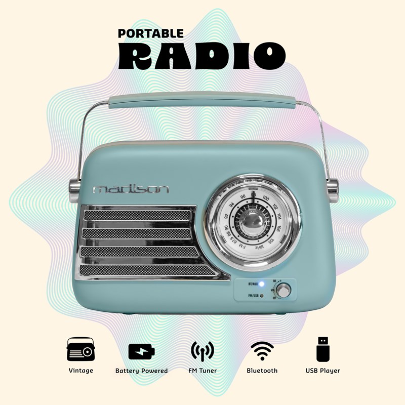 Radio vintage sur batterie