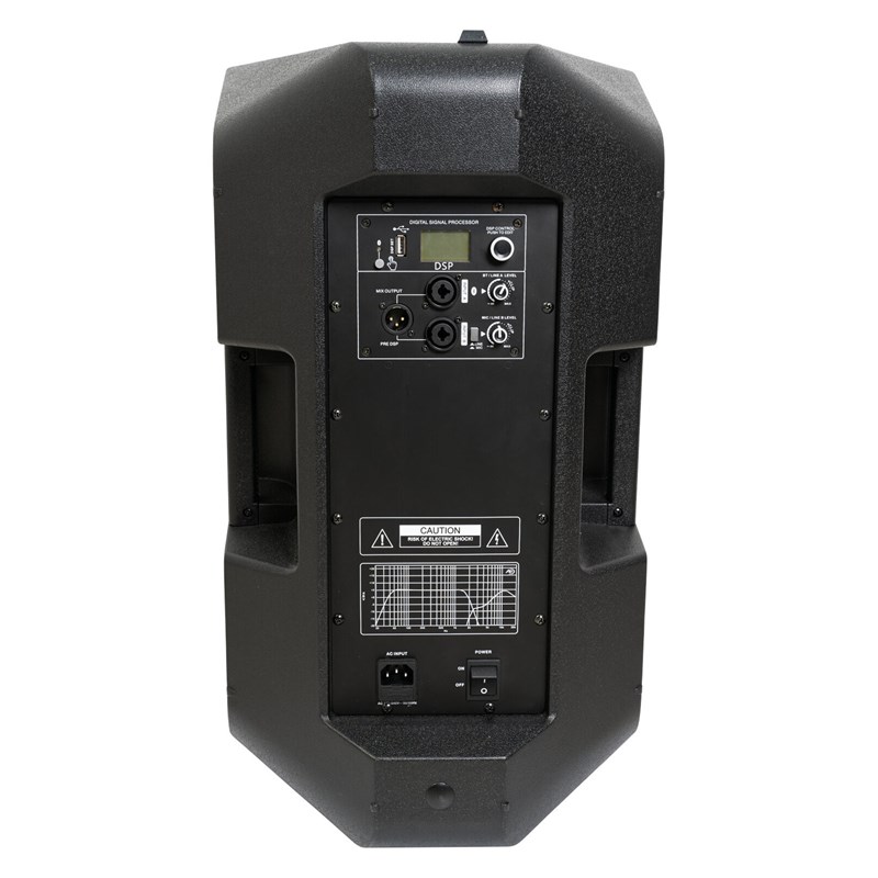 Enceinte active 12" 800W avec DSP et Bluetooth - PRO12DSP - arrière