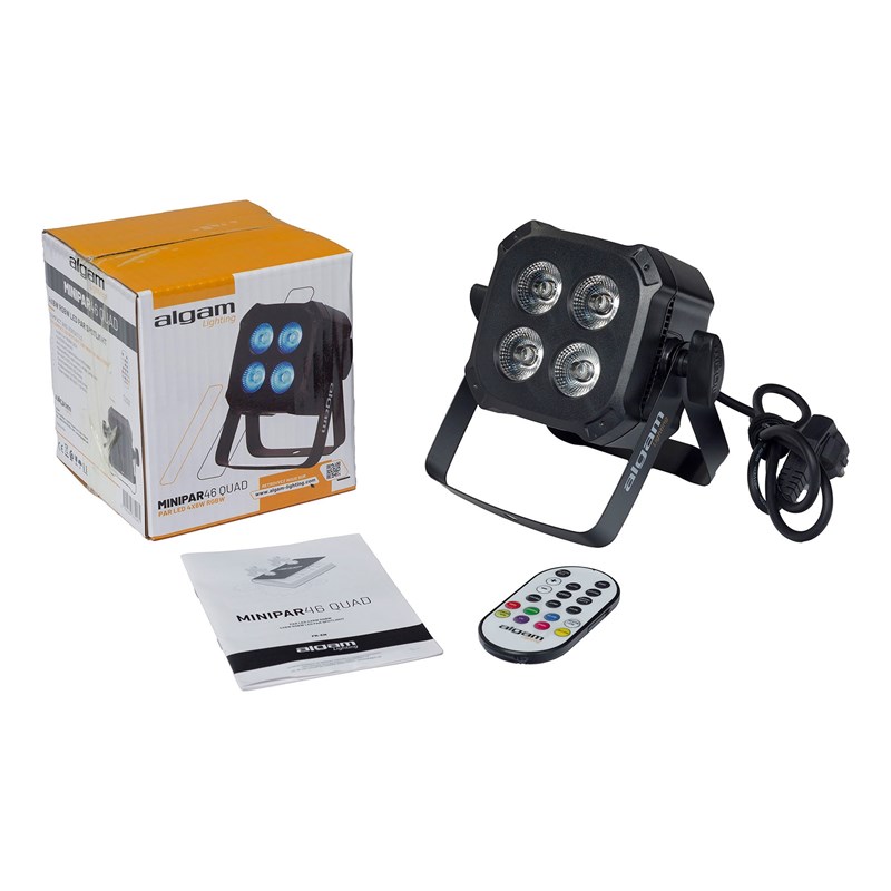 Projecteur Par LED compact 4 x 6W RGBW avec télécommande - box