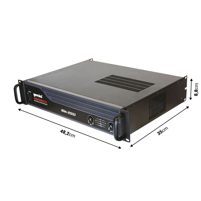 Amplificateur sono professionnel 2000W stéréo robuste