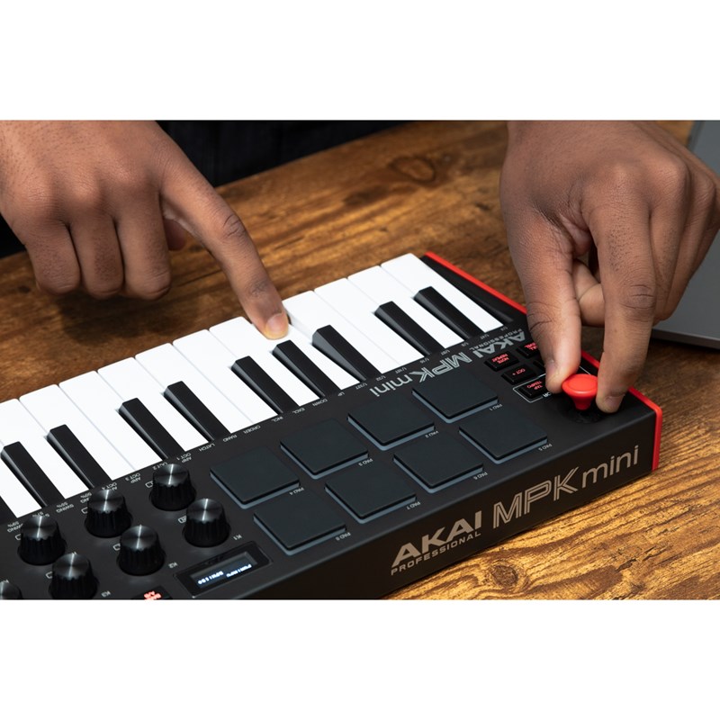 Clavier MIDI USB 25 - Mini Notes 8 Pads Écran OLED - potentiometre