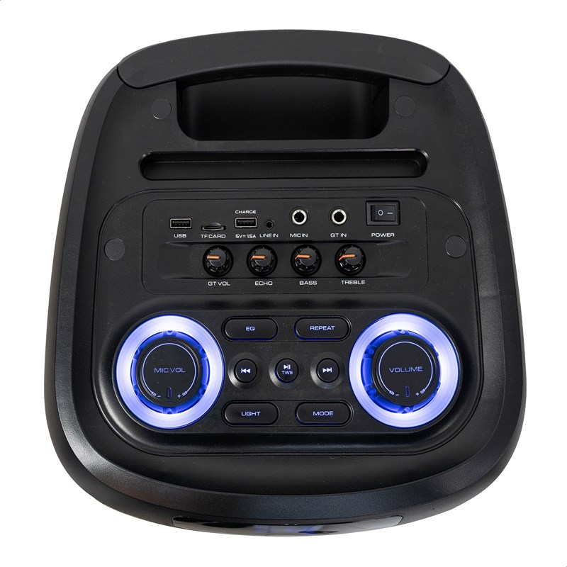 Enceinte Bluetooth Active RGB 1000W - MOOVING SOUND MS-MAGIC-SOUND1000 - dessus