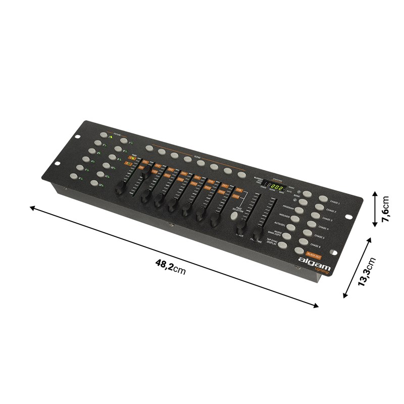 Contrôleur table DMX - 16 Canaux 30 Banques de 8 Scènes