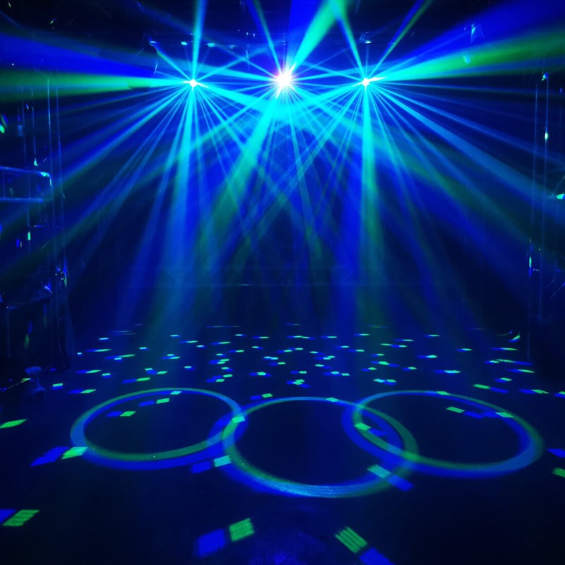 Effet lumière DMX 5-en-1 Wash UV Laser Stroboscope - FULLMOON  - party